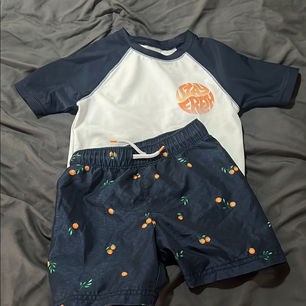 Old Navy Kids Rashguard Set - Navy and White